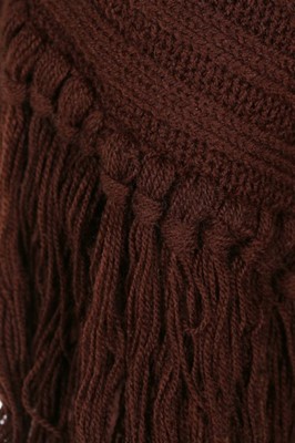 Lot 113 - A Pierre Cardin brown ribbed-knit wool ensemble, circa 1969