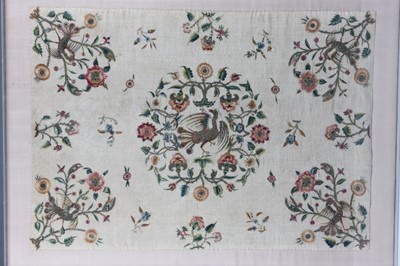 Lot 51 - An embroidered cradle cover, English, circa...