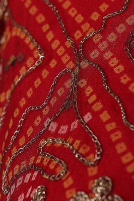 Lot 121 - A Thea Porter embroidered and printed chiffon...