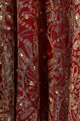 Lot 121 - A Thea Porter embroidered and printed chiffon...