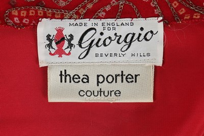 Lot 121 - A Thea Porter embroidered and printed chiffon...
