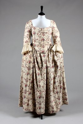 Lot 57 - A printed cotton 'Indienne' robe, French, the...