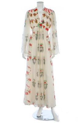 Lot 117 - An Ossie Clark/Celia Birtwell printed silk...