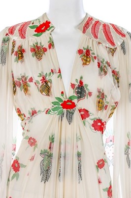 Lot 117 - An Ossie Clark/Celia Birtwell printed silk...