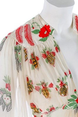 Lot 117 - An Ossie Clark/Celia Birtwell printed silk...