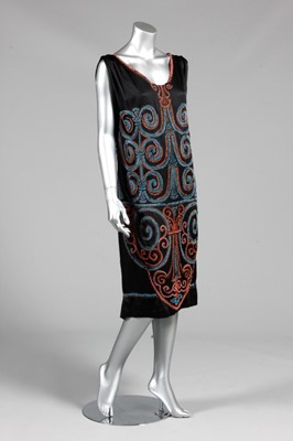 Lot 76 - A Callot Soeurs beaded satin evening gown,...