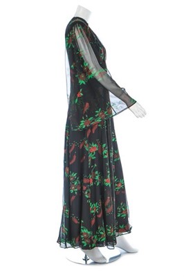 Lot 118 - An Ossie Clark/Celia Birtwell printed chiffon...