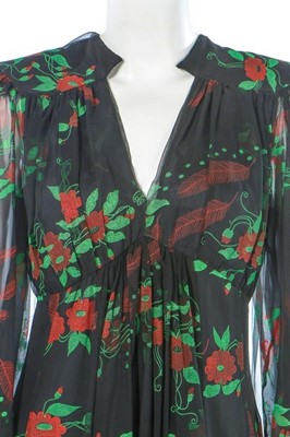 Lot 118 - An Ossie Clark/Celia Birtwell printed chiffon...