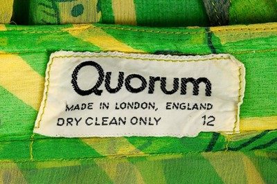 Lot 119 - Two good Quorum chiffon blouses with prints by...