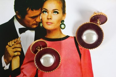 Lot 35 - Two rare pairs of Yves Saint Laurent ear-rings,...