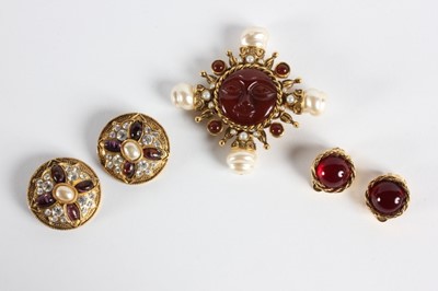 Lot 39 - A pair of Chanel ear-rings, 1985, signed, the...