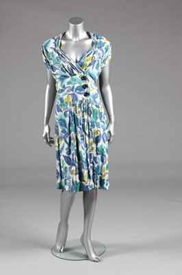 Lot 88 - A printed crpe day dress, possibly...