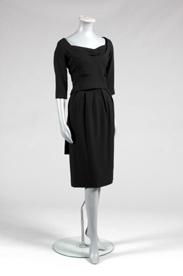 Lot 115 - A Christian Dior London black silk crpe dinner...