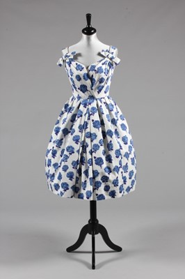 Lot 114 - A Christian Dior printed cotton moiré summer...