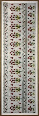 Lot 55 - An embroidered and false quilted panel, Indian,...