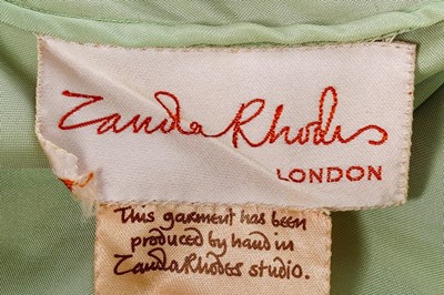 Lot 127 - A Zandra Rhodes pale green printed chiffon...