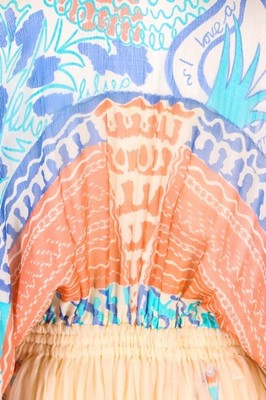 Lot 128 - A Zandra Rhodes 'Field of Lilies' and 'Knitted...