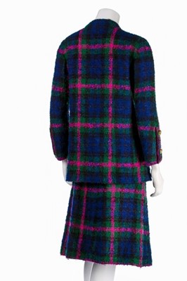 Lot 141 - A Chanel couture tartan tweed suit, 1971,...