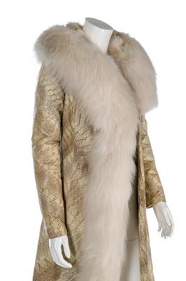 Lot 129 - A fine and rare Ossie Clark snakeskin maxi...