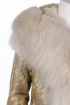 Lot 129 - A fine and rare Ossie Clark snakeskin maxi...