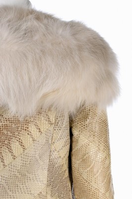 Lot 129 - A fine and rare Ossie Clark snakeskin maxi...