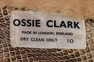 Lot 129 - A fine and rare Ossie Clark snakeskin maxi...