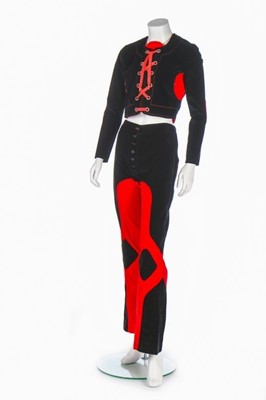 Lot 130 - A Mr Freedom black and red velvet baseball...