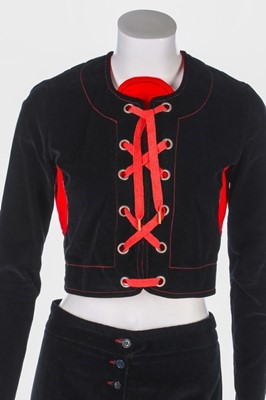 Lot 130 - A Mr Freedom black and red velvet baseball...