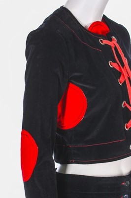 Lot 130 - A Mr Freedom black and red velvet baseball...