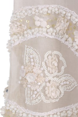 Lot 145 - A Marc Bohan for Dior couture white organza...