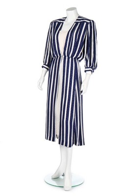 Lot 21 - Princess Diana's Elizabeth Emanuel navy and...