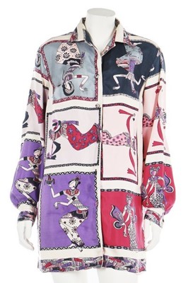 Lot 38 - A Pucci printed silk blouse, probably 1960s,...