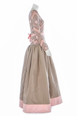 Lot 178 - A Valentino couture grey taffeta and pink...