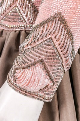 Lot 178 - A Valentino couture grey taffeta and pink...