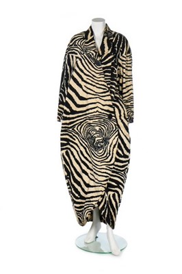 Lot 169 - A rare John Galliano zebra-print printed plush...