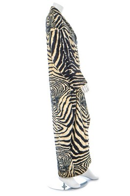 Lot 169 - A rare John Galliano zebra-print printed plush...