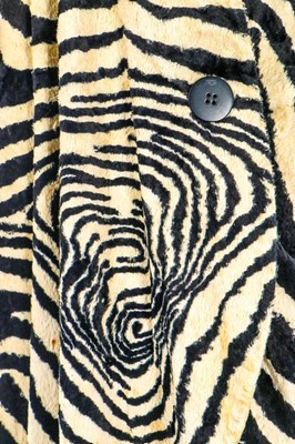 Lot 169 - A rare John Galliano zebra-print printed plush...