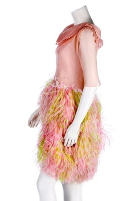 Lot 177 - A Christian Lacroix couture pale-pink organza...