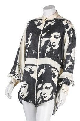 Lot 158 - A John Galliano pale pink silk 'Circle' shirt,...