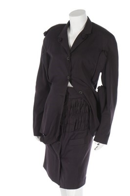 Lot 159 - A John Galliano navy gabardine ensemble, 'The...