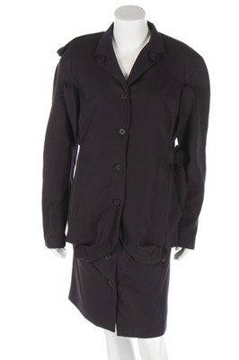 Lot 159 - A John Galliano navy gabardine ensemble, 'The...