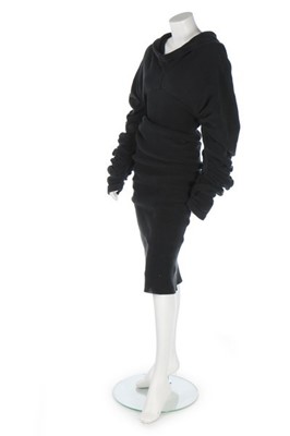 Lot 161 - A John Galliano black knitted cotton tubular...