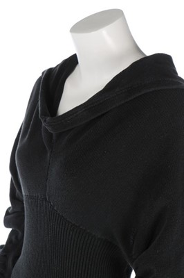 Lot 161 - A John Galliano black knitted cotton tubular...
