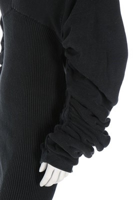 Lot 161 - A John Galliano black knitted cotton tubular...