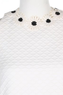Lot 189 - An André Courrèges white cotton matelassé...