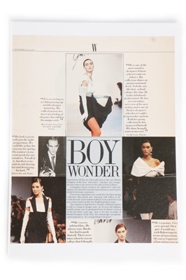 Lot 166 - A group of press clippings, invitation,...