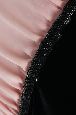 Lot 180 - A Valentino couture black velvet and pink...