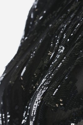 Lot 181 - A Valentino couture black velvet and sequinned...