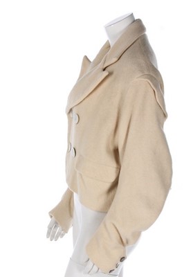 Lot 157 - A rare John Galliano ivory 'blanket' jacket,...