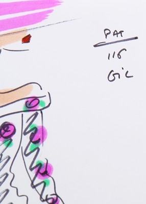Lot 185 - Hubert de Givenchy couture fashion sketches,...